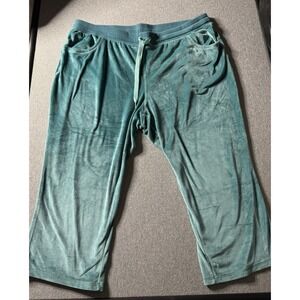 Cozy Brand Women's Teal Velour Cropped Lounge Pants 3X